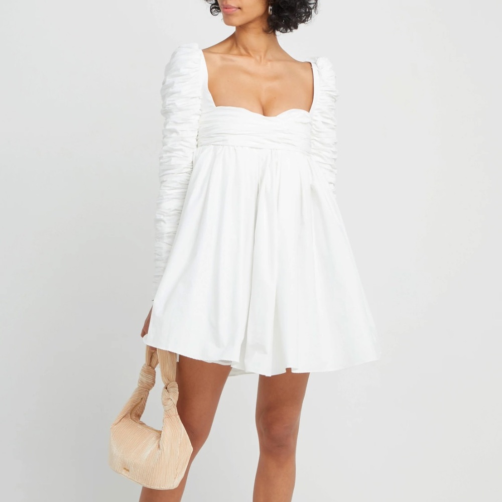 Few Moda Structured Long Sleeve Frock Dress Sz M - Bridal & Khaite Lookalike